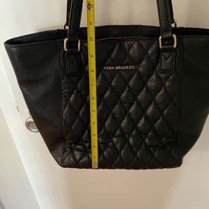 Vera Bradley black leather quilted purse